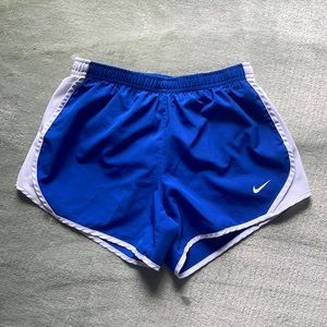 Girls medium dri-fit blue Nike shorts